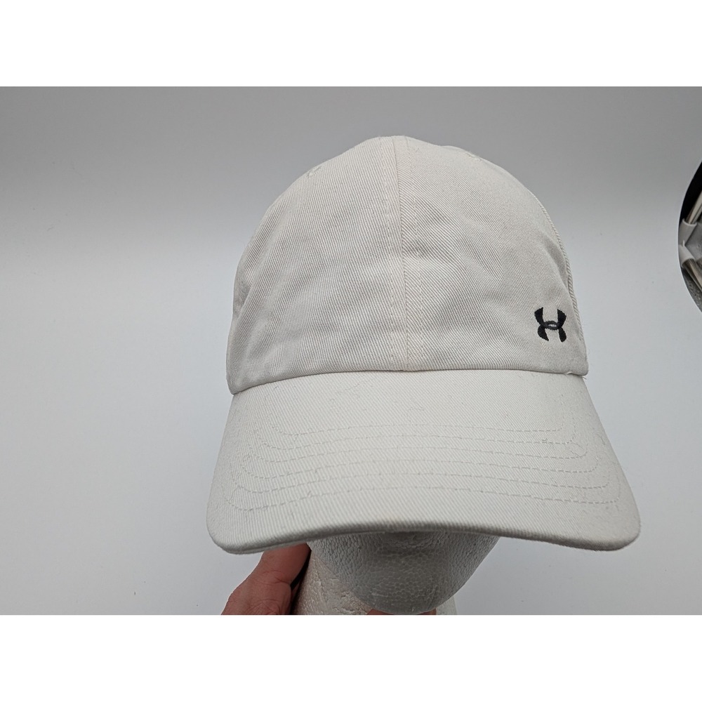 Under Armour Womens Baseball Cap Off White Cotton Adjustable Hat OSFA